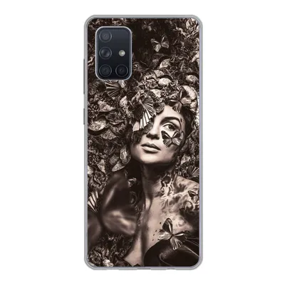 Produktbild von MuchoWow® Handyhülle Schutzhülle Hülle für Samsung Galaxy A51 Frau - Tiere - Pflanzen Silikon Softcase Handy Hülle - Schutzabdeckung