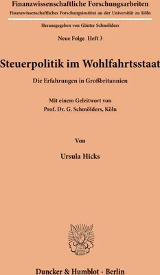 Produktbild von Steuerpolitik im Wohlfahrtsstaat.