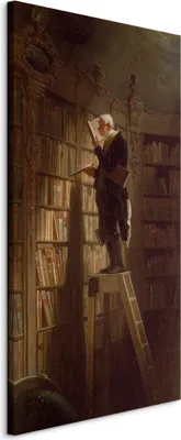 Produktbild von Italienischer Leinwand Leinwandbild - The Bookworm 40x80 cm Reproduktionen l-F-10012-b-a