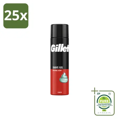 Zdjęcie produktu dla 25 sztuk żelu do golenia Gillette Fusion5 Ultra Sensitive dla skóry wrażliwej, pojemność 200 ml - opakowanie zbiorcze