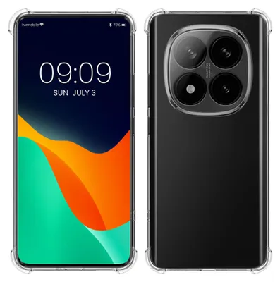Produktbild von kwmobile Hülle kompatibel mit Xiaomi Redmi Note 14 Pro 4G - TPU Silikon Case - Ecken Schutz - Schutzhülle Cover Transparent