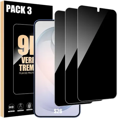 Image de 3x Verre Trempé Anti-Espion pour Samsung Galaxy S26, Protection Antichoc Anti-Rayures 9H