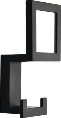 Produktbild von Huthaken Tome Breite 52 mm, Höhe 101 mm, Zinkdruckguss schwarz matt