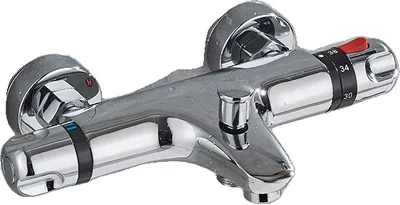 Obrázek produktu pro Termostatická sprchová baterie, mosazné tělo, dvojitá rukojeť, chrom B
