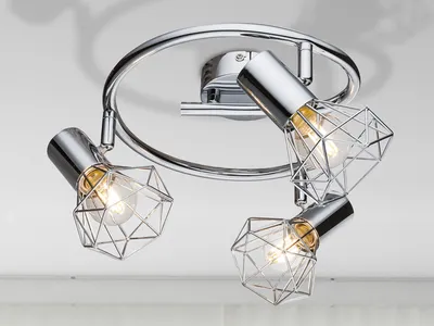 Produktbild von Globo Lighting Strahler Metall verchromt, 3x E14