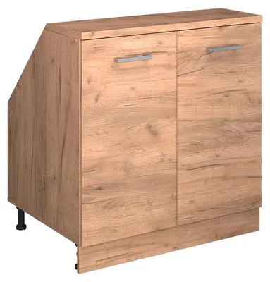 Produktbild von Dachschrägenschrank Vicco Rion Goldkraft Eiche 80 x 81.6 cm mit 2 Türen, Schrankkorpus 60 cm Tiefe, Model 60507