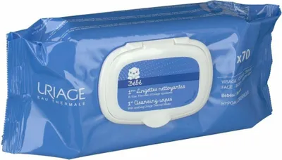 Productafbeelding van Uriage Bébé Reinigingsdoekjes voor baby's, 70 stuks