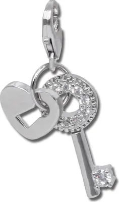 Image de SilberDream Charm pendentif clé serrure zirconium argent véritable FC257W