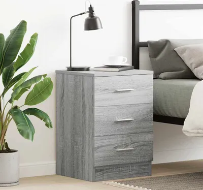 Obrázek produktu pro vidaXL Noční stolek Grey Sonoma 38x35x56 cm výrobek ze dřeva