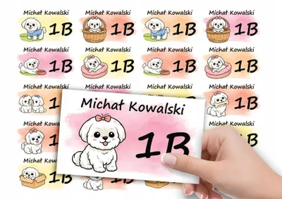 Produktbild von NAMENSSTICKER HEFT 20 St. - Tier Hund Hündchen Hunde Malteser