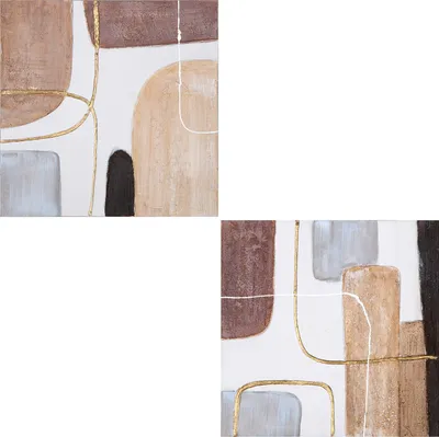 Produktbild von Gilde Bild, quadratisch, "Doro", Leinwand, weiß, VE 6, 2 Stück wie abgebildet, L. 3 cm, B. 40 cm, H. 40 cm 38484