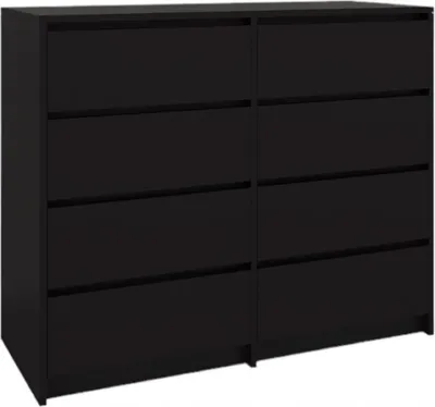 Obrázek produktu pro Moderní prostorná komoda s 8 zásuvkami do ložnice a obývacího pokoje Černá