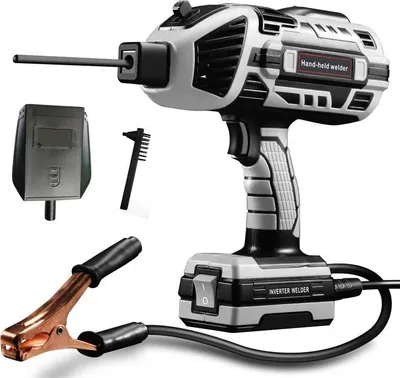 Produktbild von Handschweißgerät - MMA Lichtbogenschweißgerät 4600W - 220V - 2,5-3,2 mm Elektroden - Tragbar digital - Grau