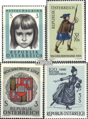 Produktbild von Briefmarken Österreich 1966 Mi 1222,1229,1230,1231 (kompl.Ausg.) postfrisch Sondermarken