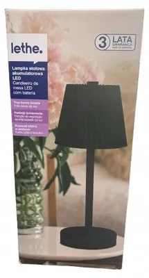 Produktbild von Lethe Tischleuchte Akku-LED schwarz, Plissee