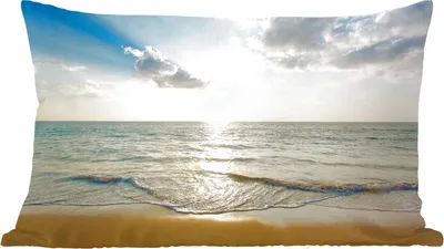 Produktbild von MuchoWow® Zierkissen Sofakissen Wohnzimmer Dekokissen 60x40 cm Meer - Sommer - Strand - Kopfkissen - Polster mit Foto