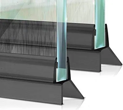 Image de Joint d'étanchéité pour cabine de douche, prolongateur d'étanchéité - Noir
