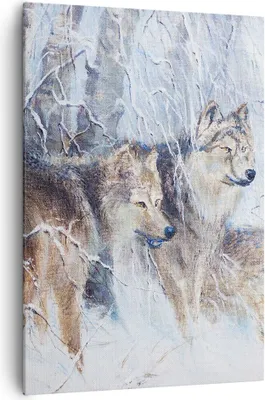 Produktbild von Bild auf Leinwand - Leinwandbild - Einteilig - Wolf Tier Wald - 70x100cm - Wand Bild - Wanddeko - Wandbilder - Leinwanddruck - Kunstdruck - Wanddekoration - Leinwand bilder - Wandbild - PA70x100-3770