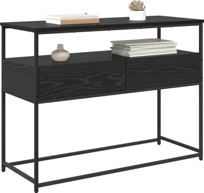 Produktbild von Cloris Designermöbel Konsolentisch Schwarz Eichen-Optik 100 x 40 x 75cm - 2026Neu903416 - Nachttische & -schränke