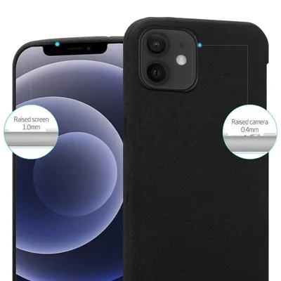 Immagine prodotto di Cadorabo custodia protettiva per Apple iPhone 12 PRO MAX custodia in nero telefono cellulare TPU Etui Cover Case