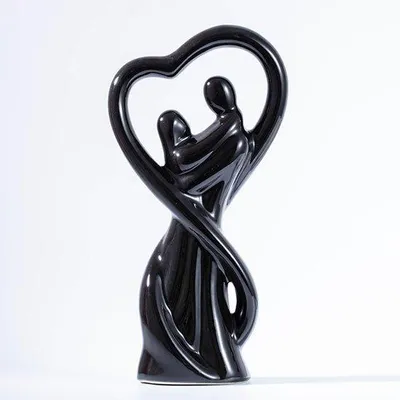 Image de Décoration d'intérieur en céramique noire, objet de décoration élégant pour le bureau