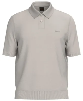Produktbild von Poloshirt BOSS Orange Asac_P beige gestrickt
