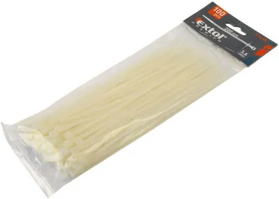 Obrázek produktu pro EXTOL PREMIUM stahovací pásky 4,8x300mm 100ks, černý nylon