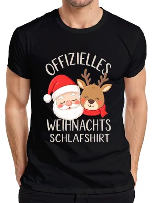 Immagine prodotto di Maglietta ufficiale di Natale Father Christmas Reindeer Funny T-Shirt da uomo, nera, XL