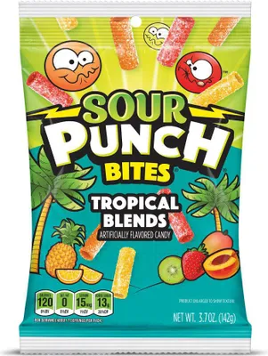 Obrázok produktu pre Sour Punch Bites Tropical Blends (12 x 142g)