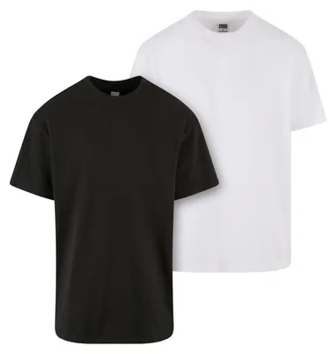 Productafbeelding van Urban Classics - T-shirt voor heren (2-pack), model TN1214 (5XL) (zwart/wit)