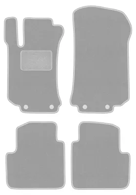 Obrázok produktu pre Velúrové autokoberce pre: Mercedes R V251 / R251 2005-2013 (minivan) – sada 4 ks, sivé, na mieru – Wielganizator OSLO