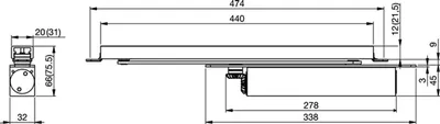 Produktbild von Assa-Abloy DC840 Türschließer, unsichtbar, im Flügel versenkt, ohne EN 1-4 Schiene