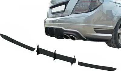 Obrázok produktu pre Rozšírenie difúzora nárazníka pre Mercedes triedy C W204 C204 sedan kupé 12-14 lesklá čierna.