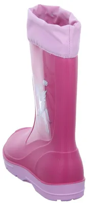 Produktbild von Regenstiefel Pink/Rosa mit Einhorn-Applikation, Serie AMBER, Kaltfutter, Schnellverschluss, ohne Absatz