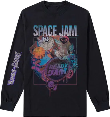 Produktbild von Space Jam 2 Ready 2 Jam Langarm-T-Shirt Schwarz – Offizielles Merchandise -  S