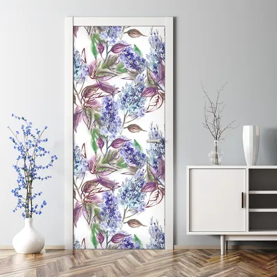 Produktbild von Dekorative Türposter selbstklebend Klebefolie Wandaufkleber Türaufkleber Bunte Wiese Blumen 70 x 200 cm