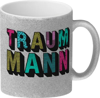 Produktbild von Traummann Glitzer-Glitzer-Kaffeebecher
