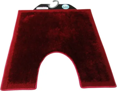 Produktbild von Batex WC-Vorleger mit Ausschnitt Toilettenvorleger Klovorleger Teppich 60x60 cm Silencio bordeaux