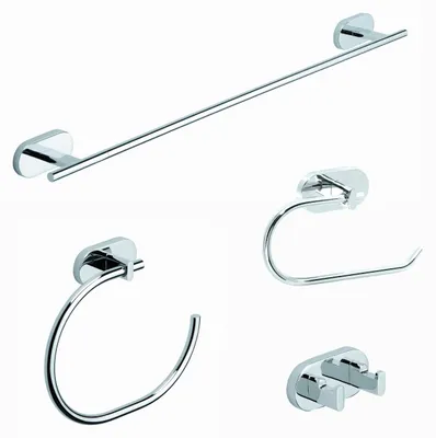 Produktbild von Badaccessoire-Set komplett Edelstahl verchromt
