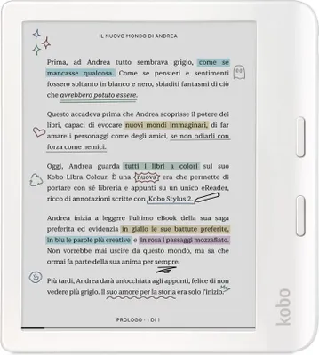 Obrázok produktu pre Rakuten Kobo Libra Farebná čítačka elektronických kníh Dotykový displej 32 GB Wi-Fi Biela