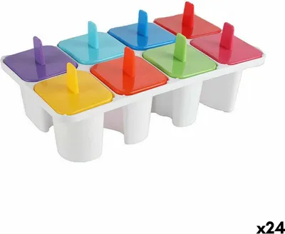 Obrázek produktu pro Vícebarevná forma na zmrzlinu 18,5 x 10,5 x 7 cm (24 kusů)