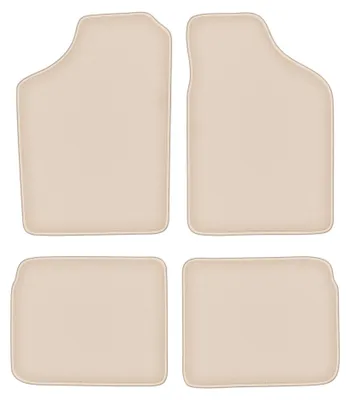 Zdjęcie produktu dla Dywaniki samochodowe welurowe do: Volkswagen Polo II (1981-1992, coupe, hatchback, sedan) beżowe, podgumowane