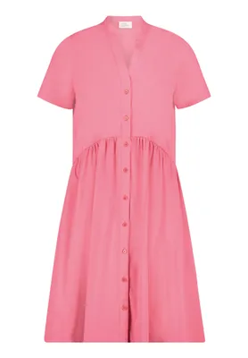 Productafbeelding van Vera Mont damesjurk 0409/4845, casual model, kleur: roze perzik, maat 40