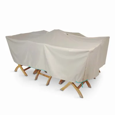 Produktbild von Gartentischbezug von 200 x 130 cm Cov'Up Taupe - Oviala