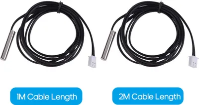 Image de 2M Temperature Sensor Probe High Accuracy Water-resistant NTC 10K/B3435 Thermistor Wire Cable Temperature Probe