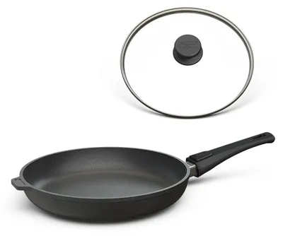 Produktbild von Hoffmann Bratpfanne Ø 28 cm Aluguss Antihaft Induktion mit Deckel  Germany