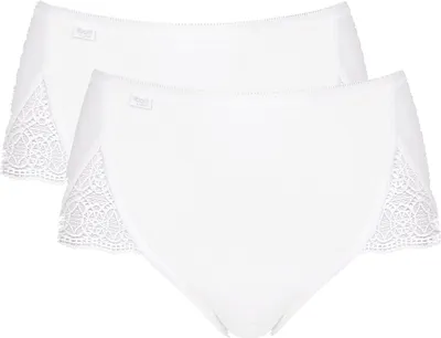 Produktbild von Sloggi Damen-Slips, weiß, Pure Sense Luxe Maxi, 2 Stück, Größe 44
