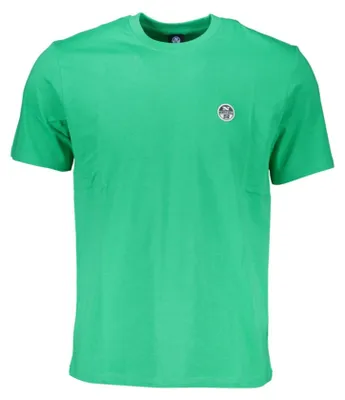 Produktbild von Grünes Herren Kurzarm-T-Shirt mit Rundhals und Logo-Applikation
