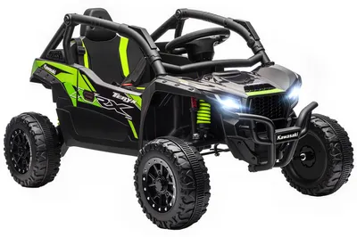 Immagine prodotto di Macchina Elettrica per Bambini 3-5 Anni 12V con Licenza Kawasaki Doppio Motore Telecomando e Musica Nero