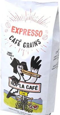 Produktbild von Sotoco HOP'LA CAFÉ Espresso Robusta & Arabica Kaffee Bohnen aus dem Elsass 1 kg